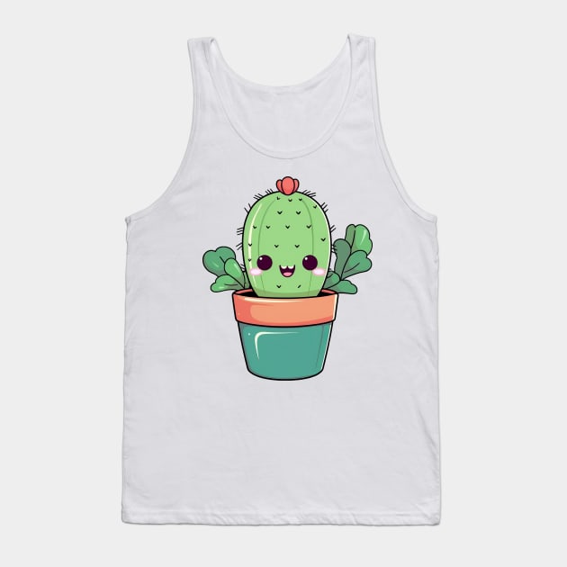 happy kawaii cactus Tank Top by BenjaminsPlace